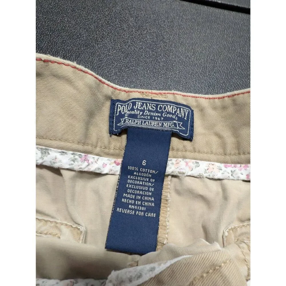 Polo Jean Co. by Ralph Lauren Khaki Relaxed Fit Hampton Short Cargo 6
